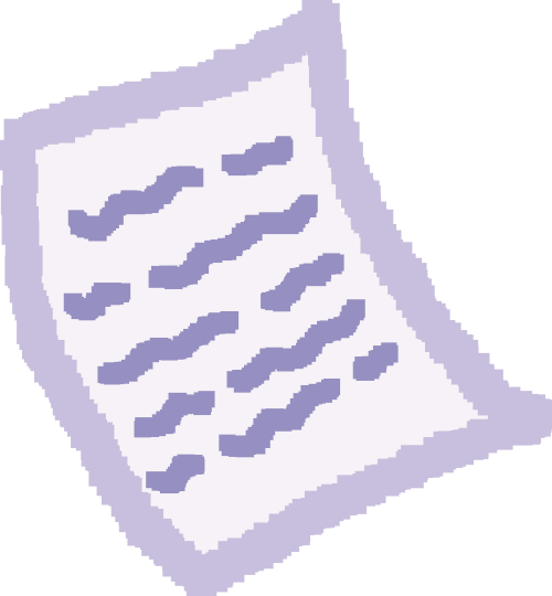 a piece of paper with squiggly lines across it in rows to show text
